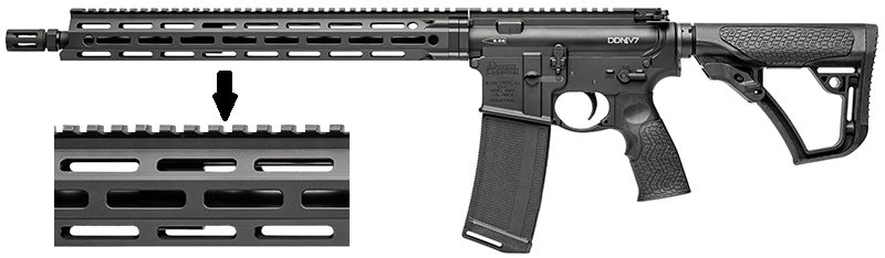 Daniel Defense AR-15 With Picatinny Rail on Top, M-LOK on Sides and Bottom