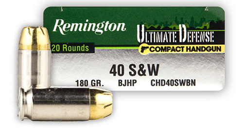 Remington Ultimate Defense 40 S&W 180 Grain BJHP