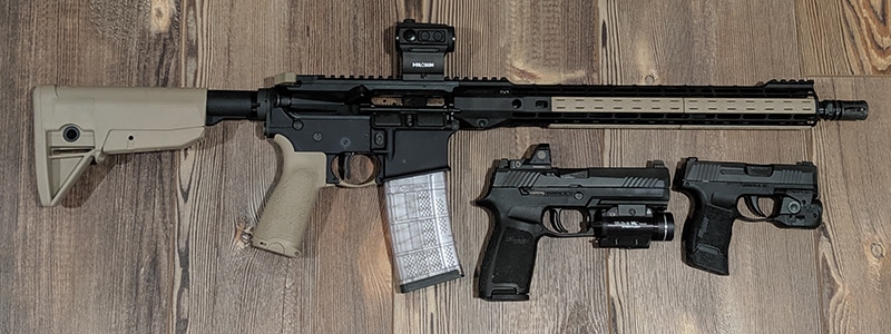 AR-15, SIG P320, SIG P365