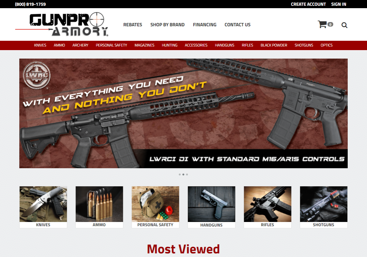 GunPro Armory Home Page